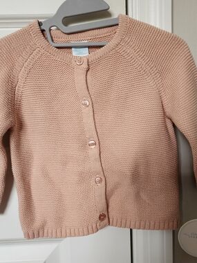 Edgehill Collection Lightweight Button-Front Cardigan in Blush